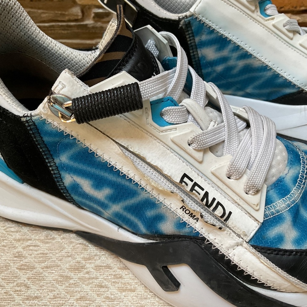 Fendi Flow Blue/White Sneakers (8.0) - Picture 4 of 8